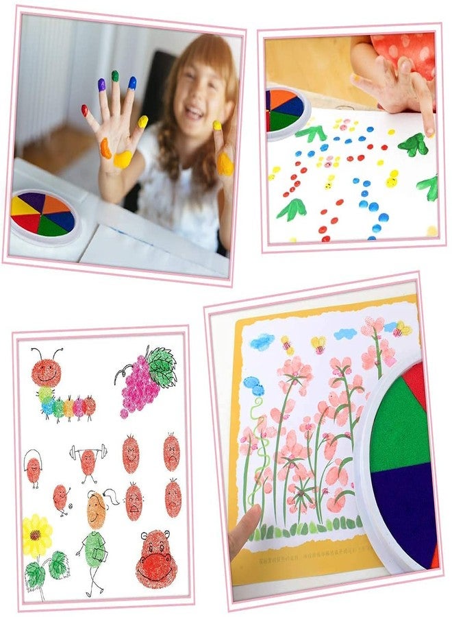 53 Arts 6 Colors Ink Pads- Stamp DIY Finger Color-Painting Craft Cardmaking DIY Ink Pad for Kids Montessori Drawing Learning Education ToysSet of 4 - Image 5